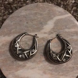 Monet silver earrings